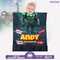 Personalized Baby Superhero Blanket – Green Lantern Style | Custom Name, Date & Background